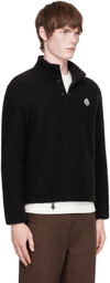 Moncler Brown Half-Button Wool Sweater