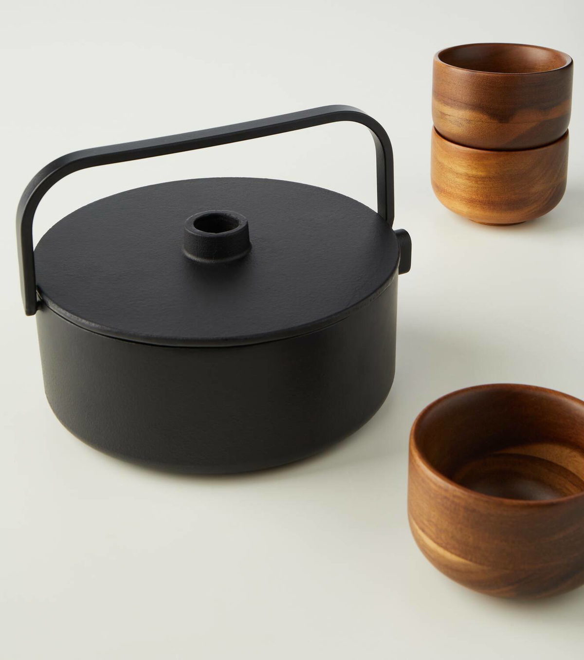 Serax Cast iron and wood tea set