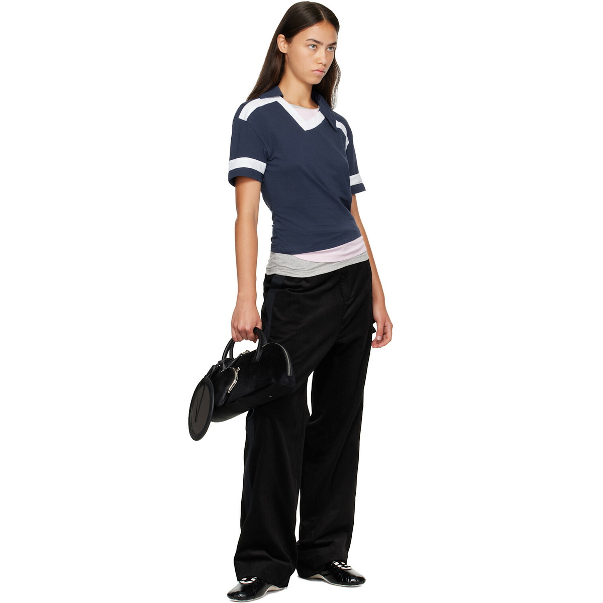 Stefan Cooke Black Cord Tux Trousers