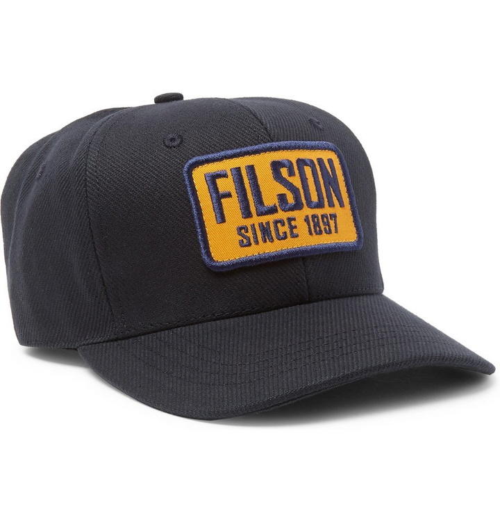 Photo: Filson - Logo-Appliquéd Cotton-Twill Baseball Cap - Men - Navy