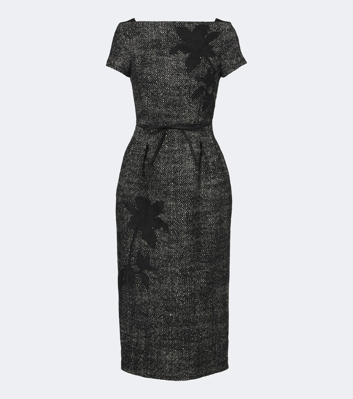Erdem Embroidered wool-blend midi dress