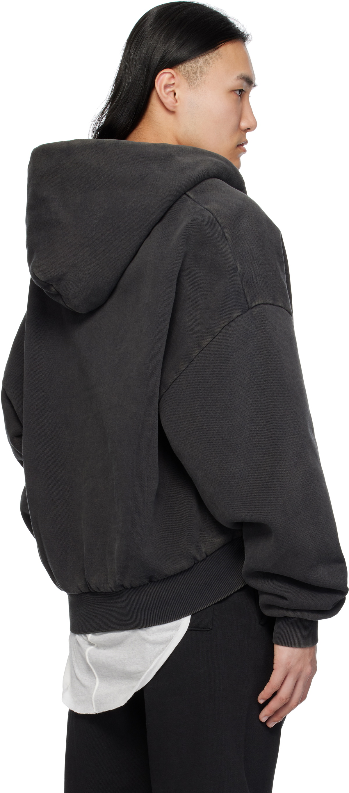 Entire Studios Unisex Pod Crew Cotton Sweatshirt Black