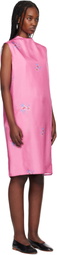 AO Yes Pink Layered Print Midi Dress