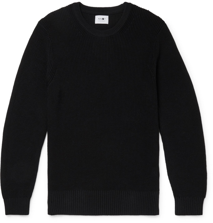 Photo: NN07 - Knut Slim-Fit Cotton Sweater - Black