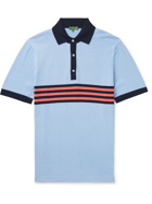 Sid Mashburn - Rally Striped Cotton Polo Shirt - Blue