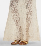 Rabanne Lace and satin maxi dress