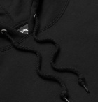 Stüssy - Logo-Embroidered Fleece-Back Cotton-Blend Hoodie - Black