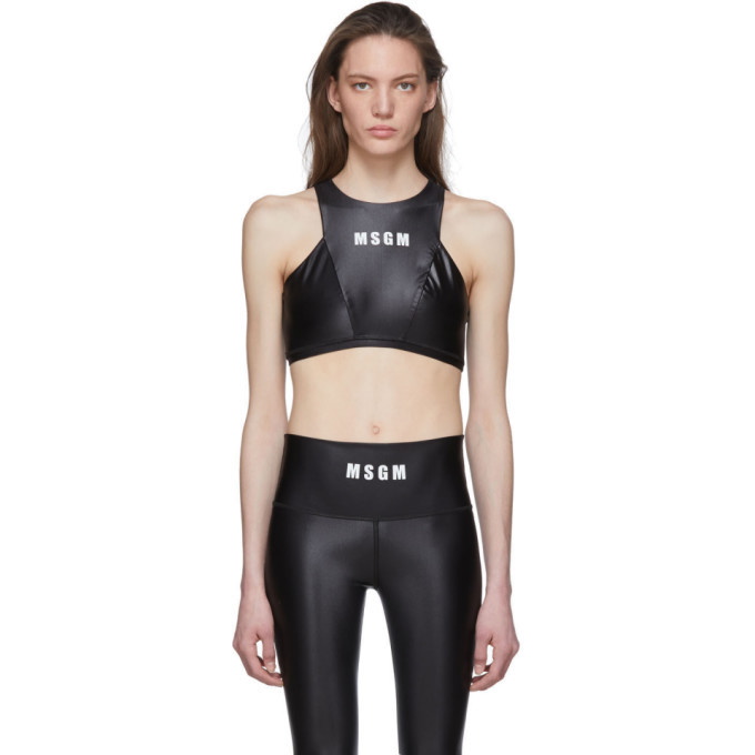 Photo: MSGM Black Logo Sports Bra