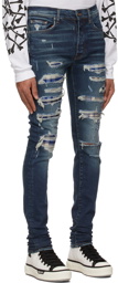 AMIRI Blue Plaid Bandana Thrasher Jeans