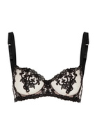Fleur OF England Onyx Embroidered Tulle Balcony bra Black