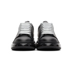 Alexander McQueen SSENSE Exclusive Black and Silver Croc Clear Sole Oversized Sneakers