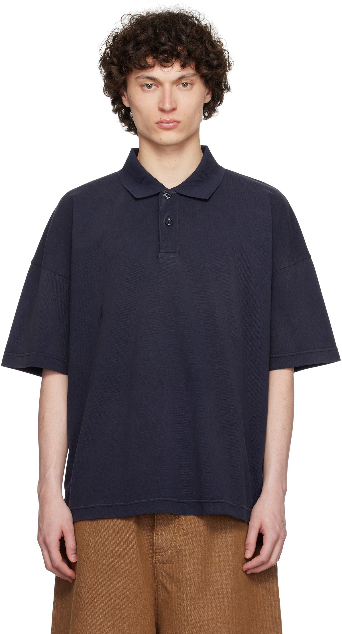 JW Anderson Blue Structured Polo JW Anderson JW Anderson Blue Structured Polo JW Anderson