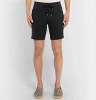 Frescobol Carioca - Loopback Cotton-Blend Jersey Drawstring Shorts - Black