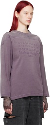 Maison Margiela Purple Embroidered Sweatshirt