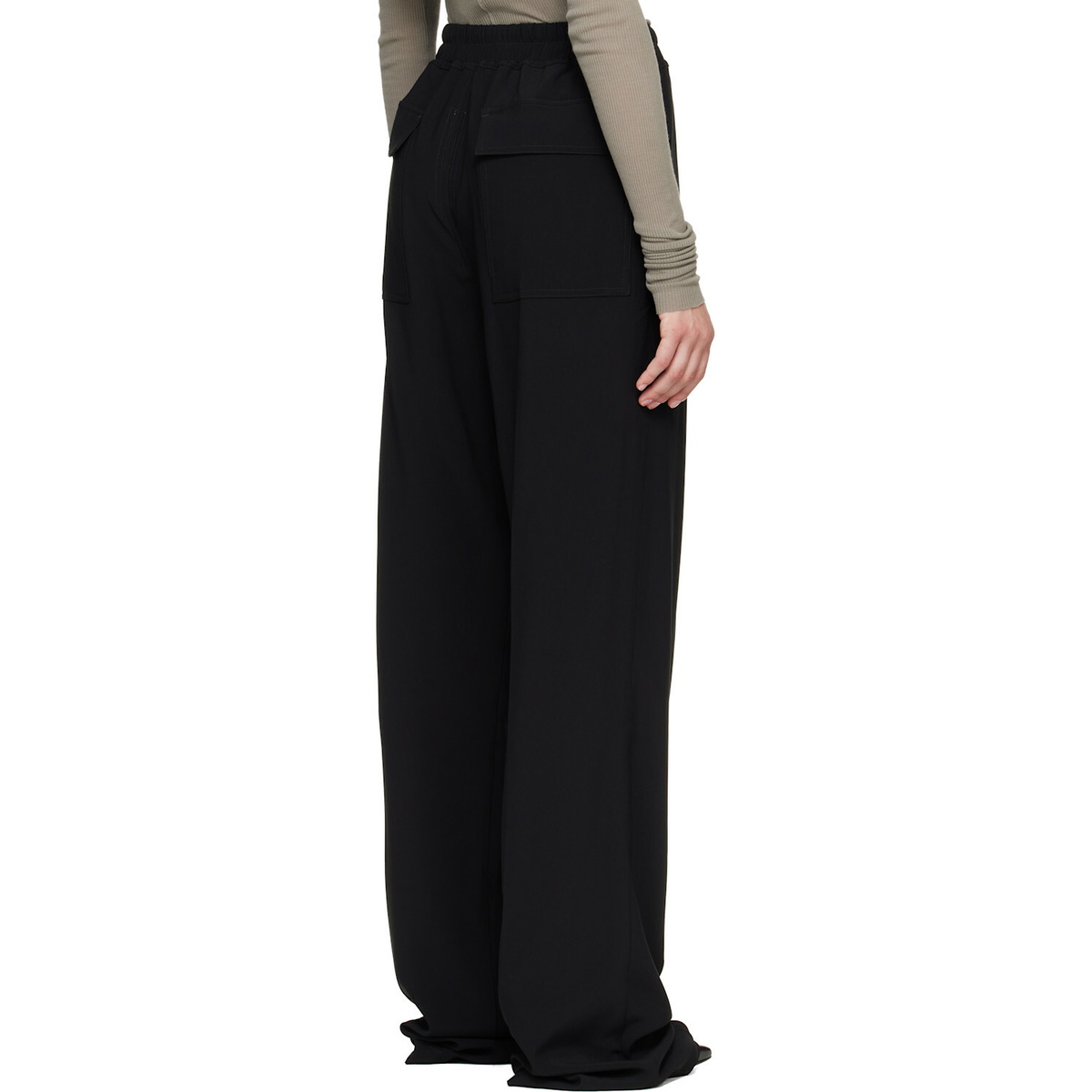 Rick Owens Black Tower Dietrich Drawstring Lounge Pants