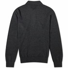 Polo Ralph Lauren Men's Long Sleeve Knitted Polo Shirt in Dark Granite Heather