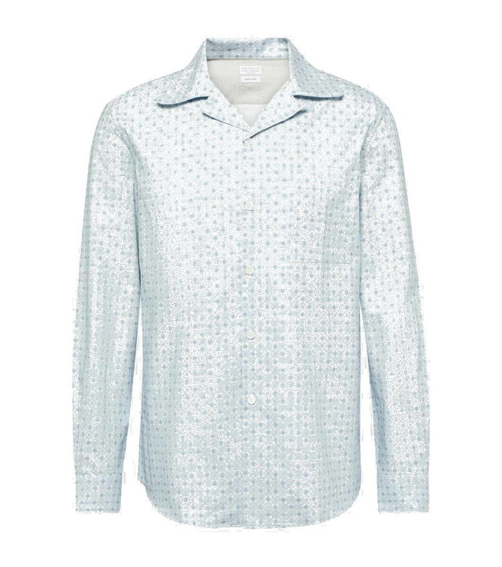 Photo: Brunello Cucinelli Printed cotton shirt