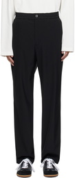 Solid Homme Black Concealed Drawstring Trousers