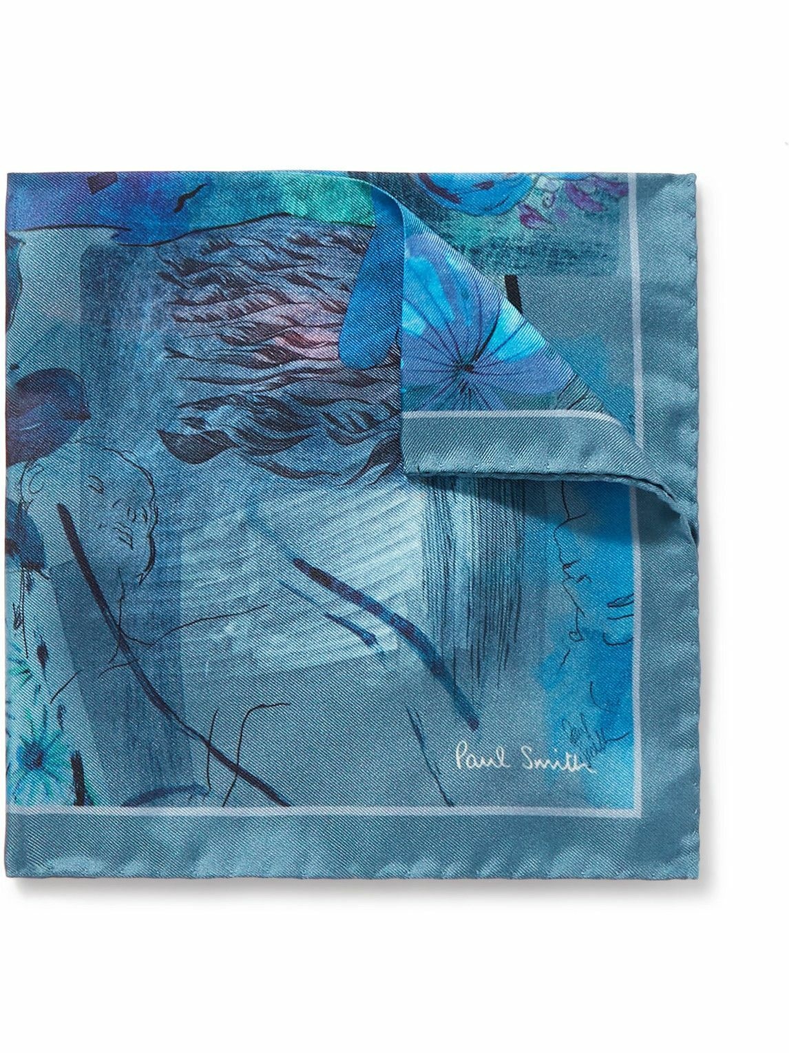 Photo: Paul Smith - Floral-Print Silk-Twill Pocket Square