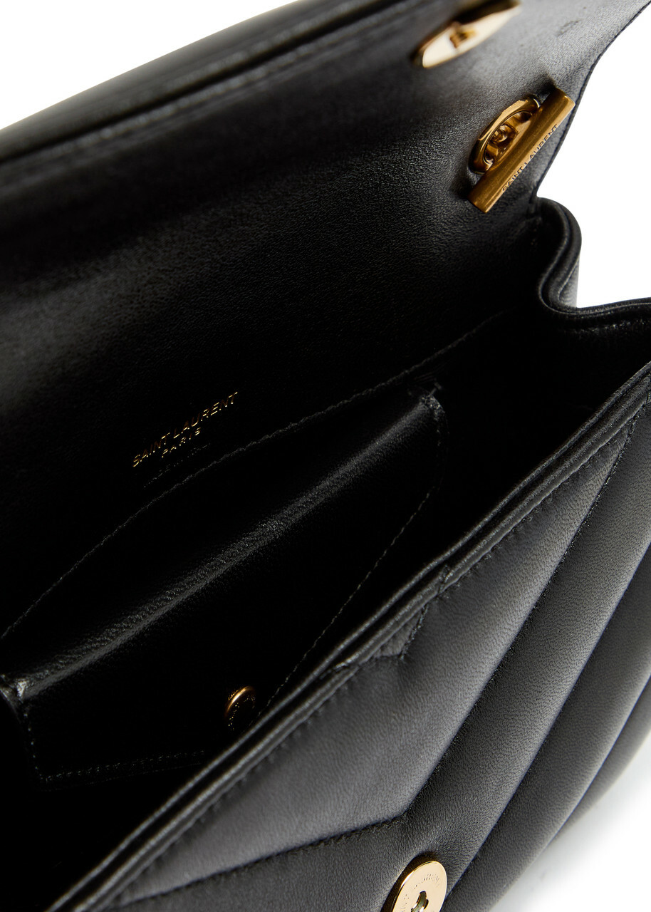 Saint Laurent Loulou Mini Quilted Leather Shoulder bag - Black - One Size