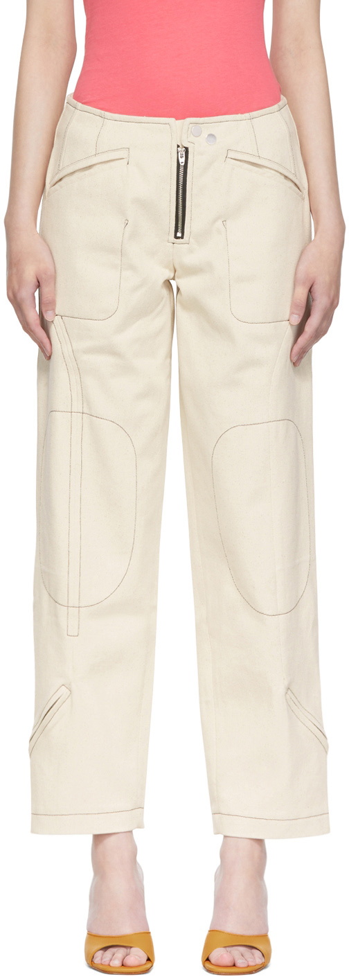 Vejas Maksimas Off-White Organic Cotton Jeans