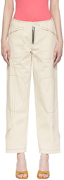 Vejas Maksimas Off-White Organic Cotton Jeans