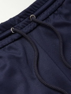 LOEWE - Straight-Leg Logo-Embroidered Herringbone-Striped Tech-Jersey Track Pants - Blue