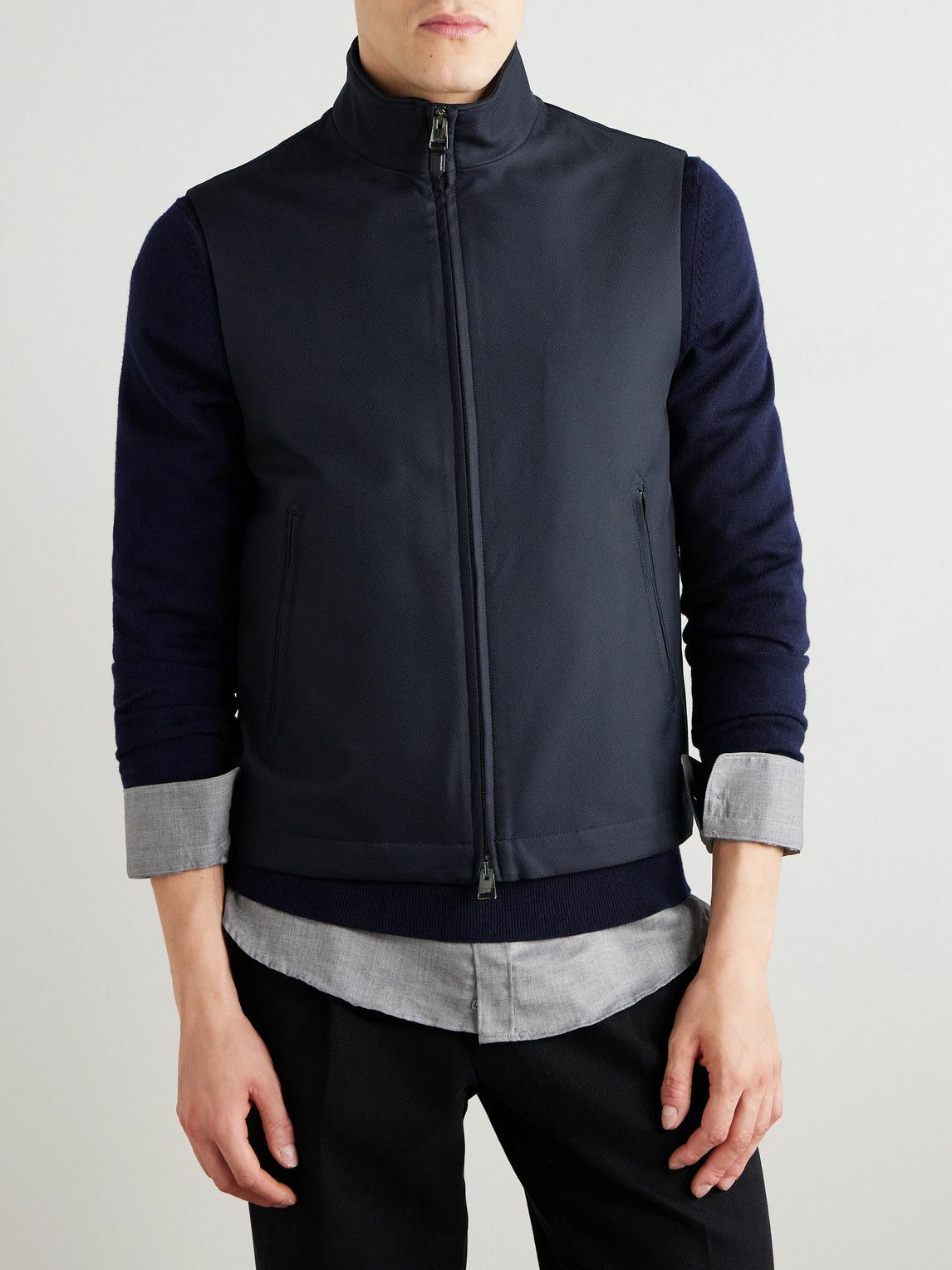 Canali - Aston Padded Shell Zip-Up Gilet - Blue