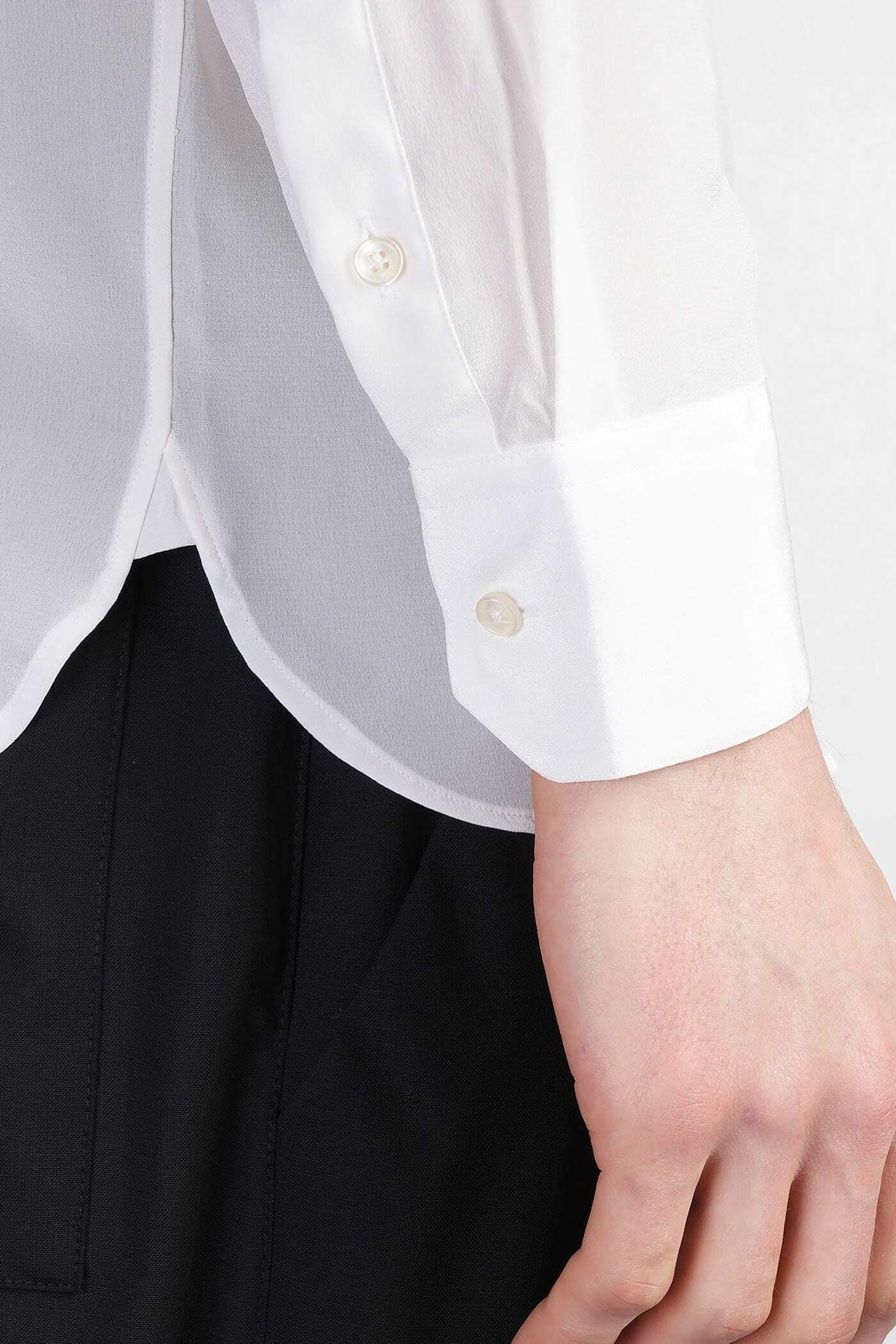 Laneus Shirt In White Silk
