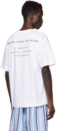 Dries Van Noten White Print T-Shirt