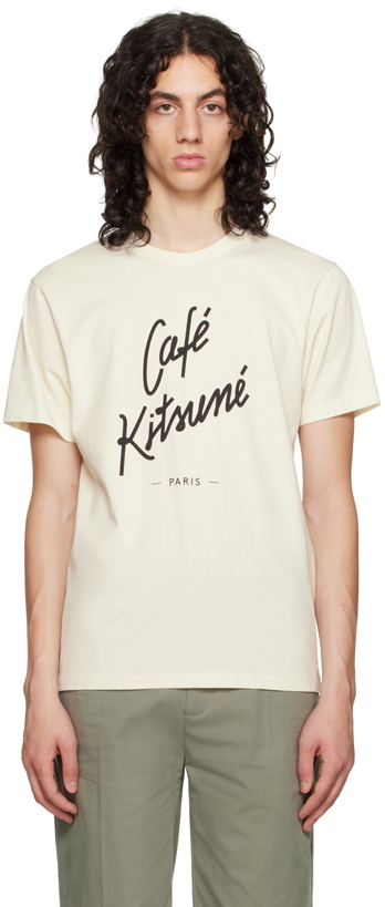 Photo: Maison Kitsuné Off-White 'Café Kitsuné' T-Shirt