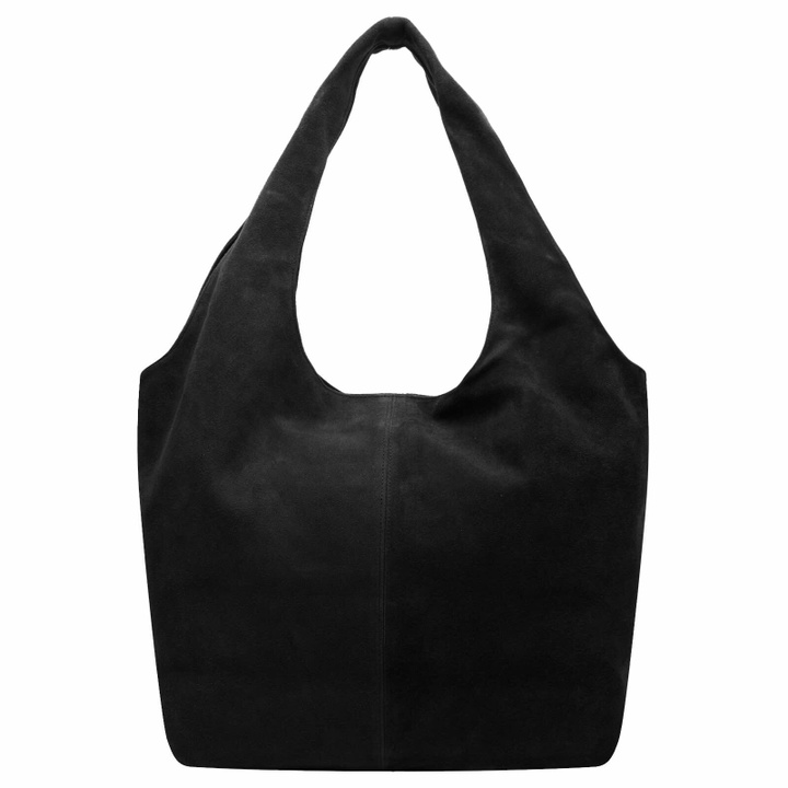 Photo: Mazi Untitled Flow Suede Tote Bag in Black 