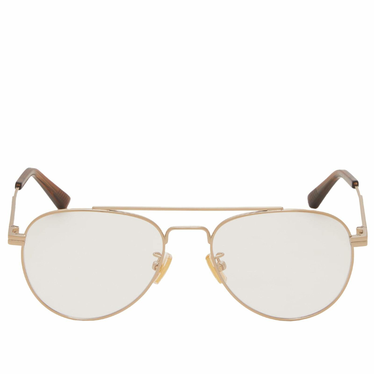 Bottega Veneta Eyewear Bottega Veneta Light Ribbon Optical Glasses in Gold/Transparent 