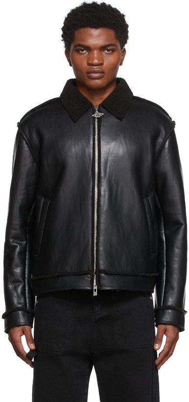 Photo: Han Kjobenhavn Black Faux-Leather Jacket