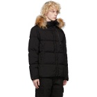 C.P. Company Black Down Fur Taylon Jacket