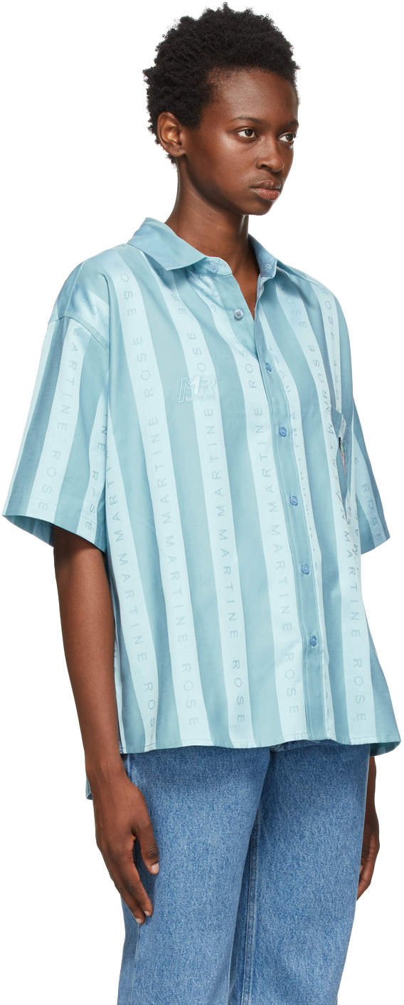 Martine Rose Blue Duel Short Sleeve Shirt Martine Rose