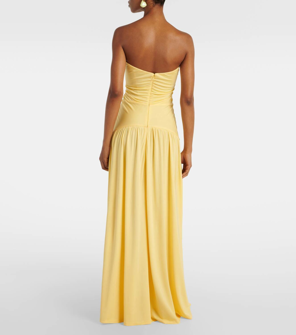 Staud Mariana ruched jersey maxi dress