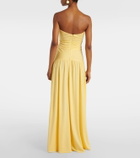 Staud Mariana ruched jersey maxi dress