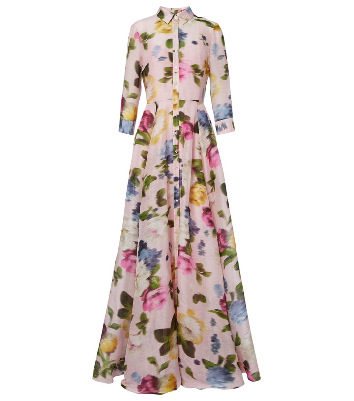 Photo: Carolina Herrera Floral linen and silk gown