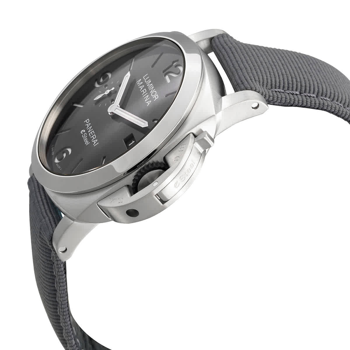 Panerai Luminor Marina eSteel Polished Grey Gradient Automatic Mens Watch PAM01358