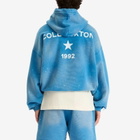Cole Buxton Men's 1992 Distressed Hoodie in Washed Blue