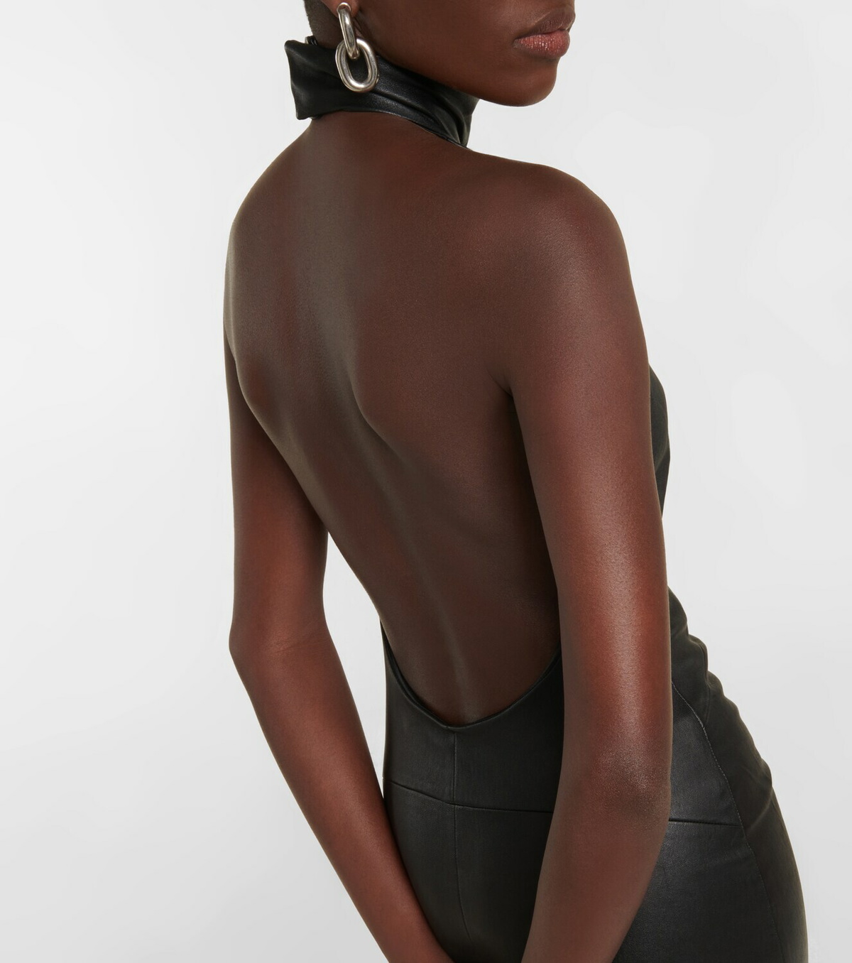 stouls leather dress Stretch leather dresses - Velvet or plunging lambskin