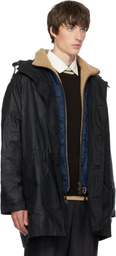 Barbour Navy Ursula Waxed Parka