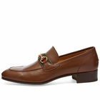 Gucci Men's Paride Horsebit Loafer Sneakers in Brown