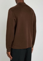 Wax London Carter Cotton-blend Polo Jumper Brown