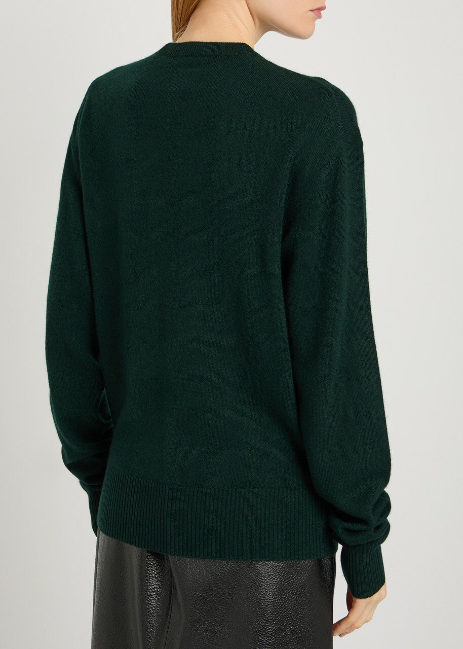 Toteme Classic Crew-neck Cashmere Knit Dark Green