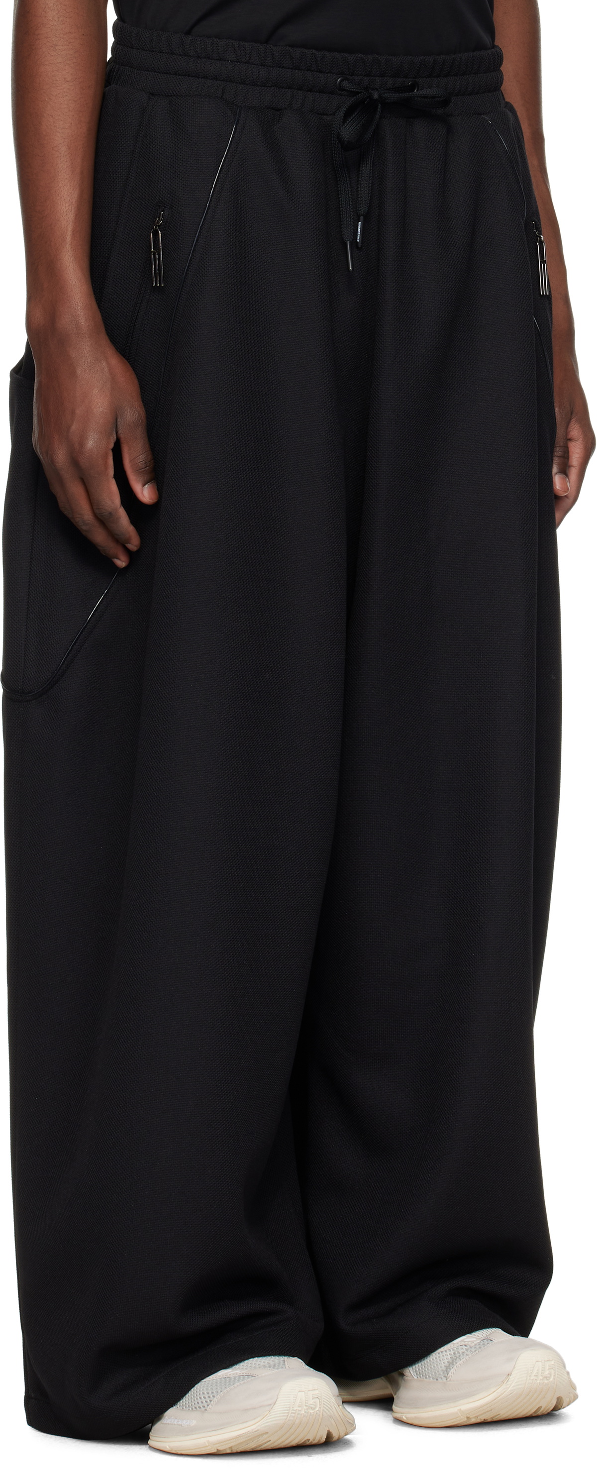 NAMESAKE Black Yuta Panelled Sweatpants