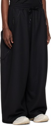 NAMESAKE Black Yuta Panelled Sweatpants