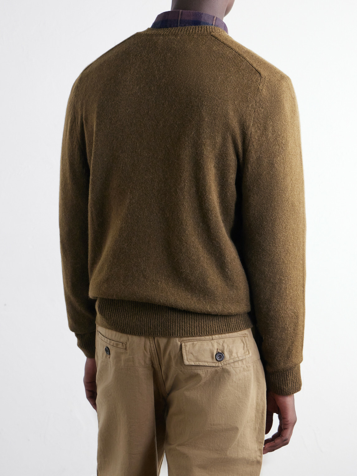 Drake's - Wool and Alpaca-Blend Sweater - Green