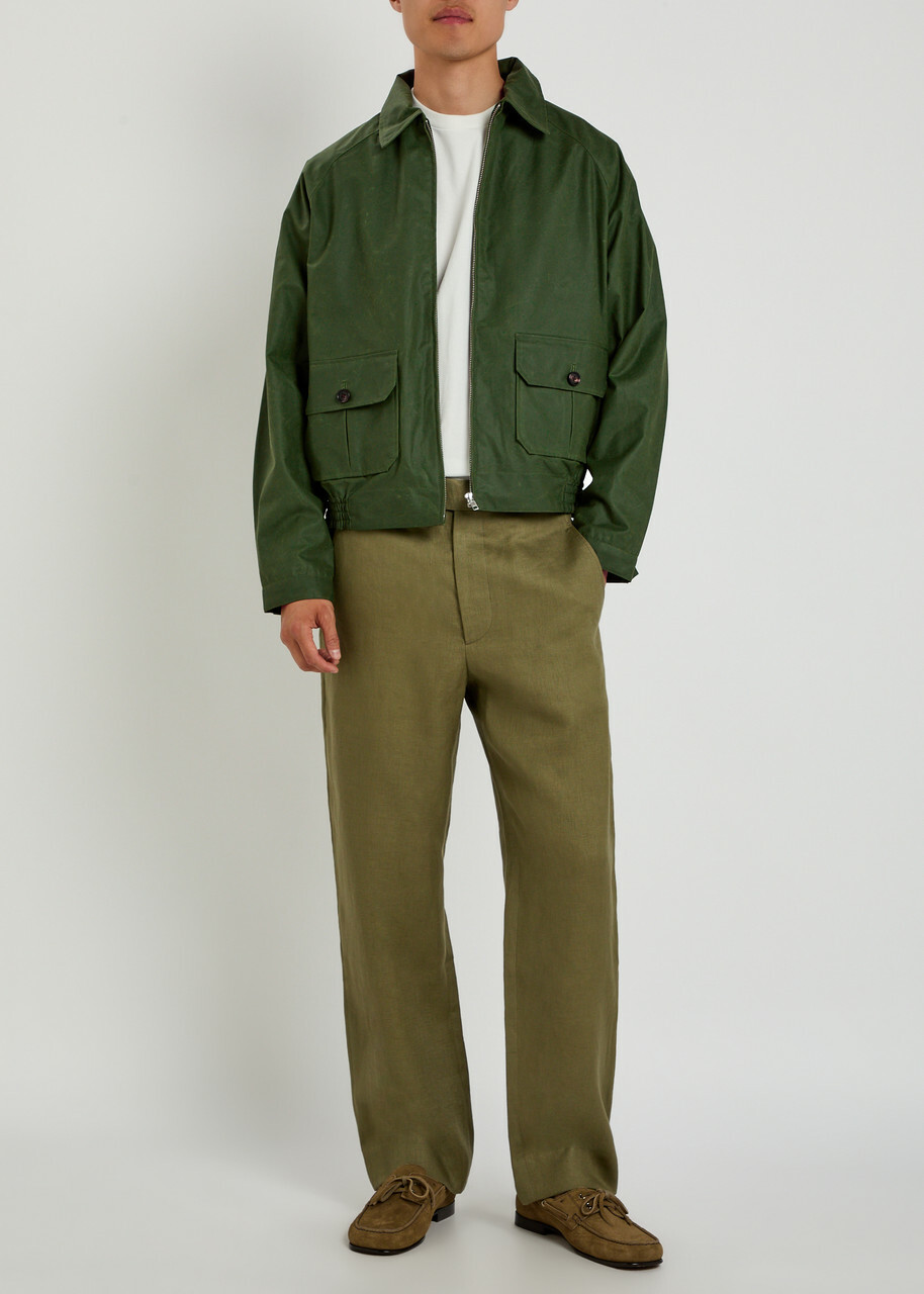 Bode Waxed Cotton Jacket Green